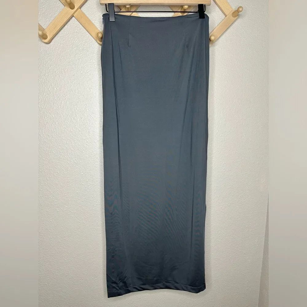 Asilio Gray Skirt Two Side Slits Sz 4